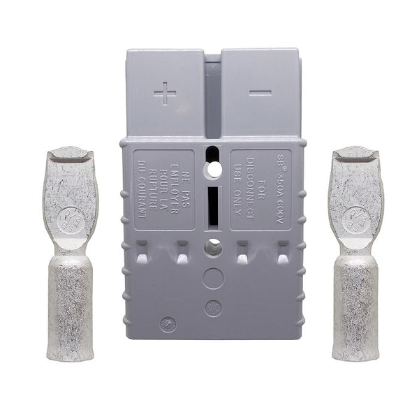 GPTCON350GREY-Grey Polycarbonate 2-Pole High Current Connector, 350 Amp ...
